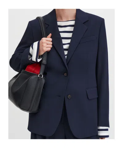 Filippa K Buttoned Pocket Jacket In Blue