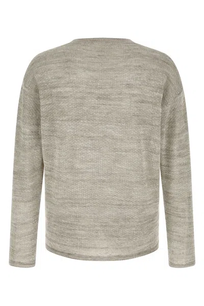 Roberto Collina Long-sleeve Knitted Pullover In Gray