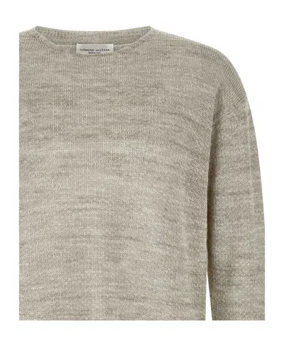 Roberto Collina Long-sleeve Knitted Pullover In Gray