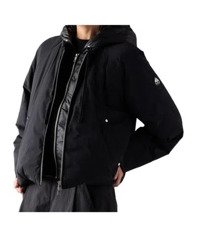 Moose Knuckles Long-sleeve Down Jacket In Black