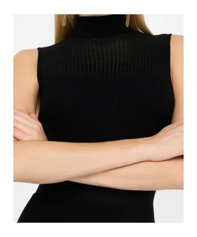 Liu •jo Liu Jo Black Viscose Polyester Polyamide Sweater In Black
