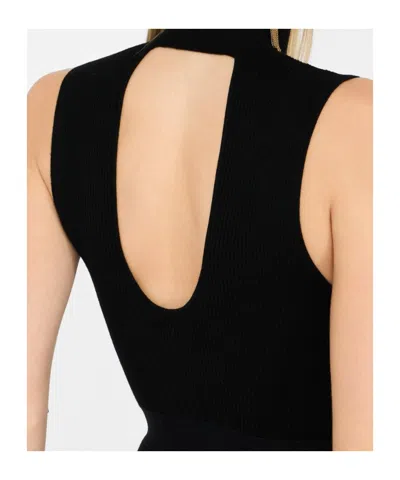 Liu •jo Liu Jo Black Viscose Polyester Polyamide Sweater In Black