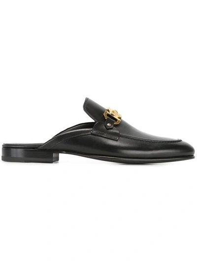 Shop Versace Medusa Slip-on Loafers