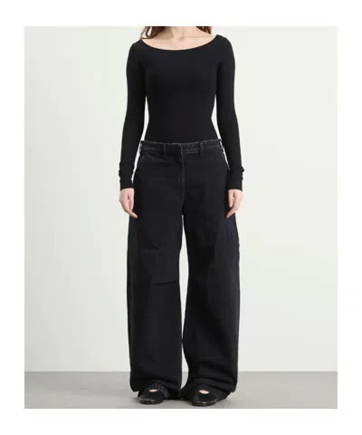 Entire Studios Long-sleeve Bodysuit In Black
