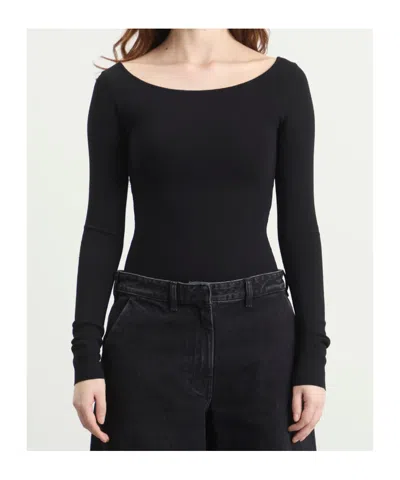 Entire Studios Long-sleeve Bodysuit In Black