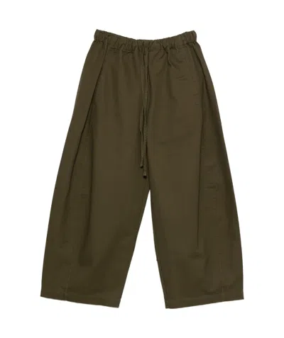 Entire Studios Elasticated Drawstring-hem Trousers In Green