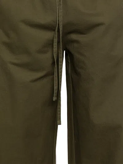 Entire Studios Elasticated Drawstring-hem Trousers In Green