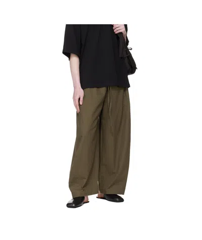 Entire Studios Elasticated Drawstring-hem Trousers In Green