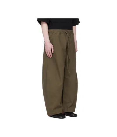 Entire Studios Elasticated Drawstring-hem Trousers In Green
