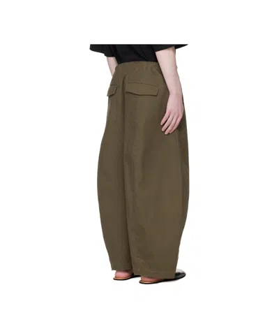 Entire Studios Elasticated Drawstring-hem Trousers In Green