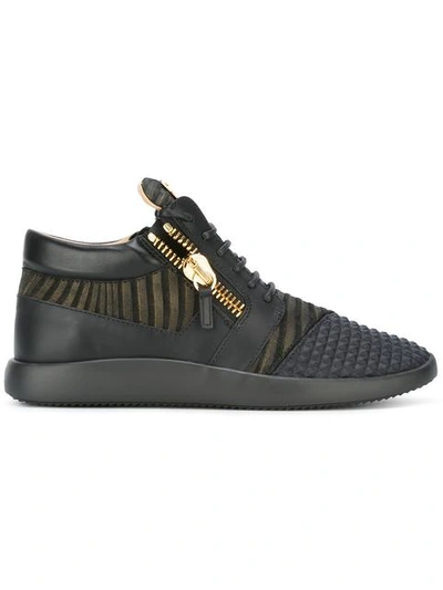 Shop Giuseppe Zanotti Runner Mid-top Sneakers