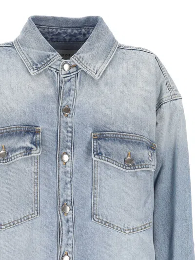 Icon Denim Oversized Denim Jacket In Blue