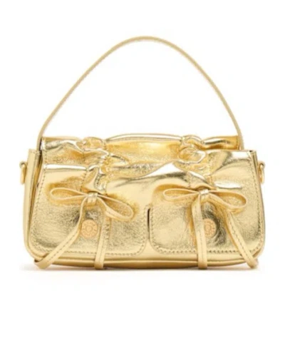 Acne Studios Multipocket Lux Metallic Micro Crossbody In Brown