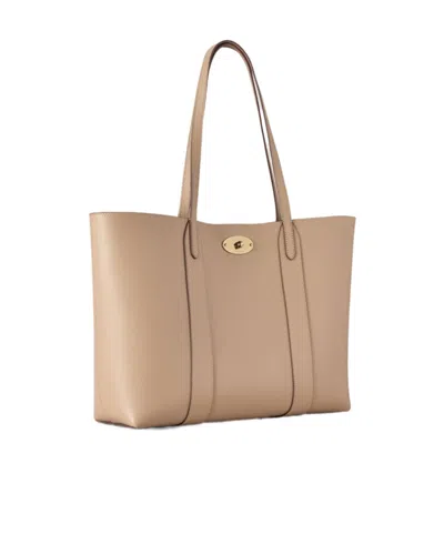 Mulberry Bayswater Tote Small Classic Grain In Neutral