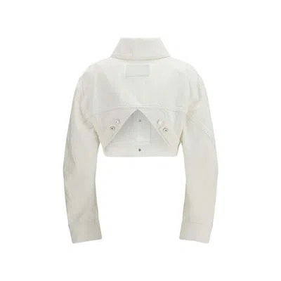 Givenchy Cocoon Reversed-effect Raw Denim Jacket In White