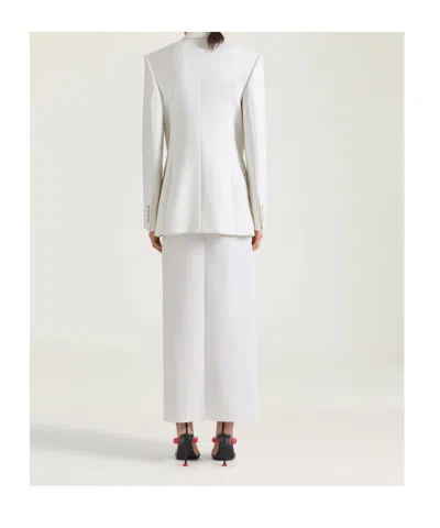 Givenchy Draped Merino Wool And Mohair Skirt In White