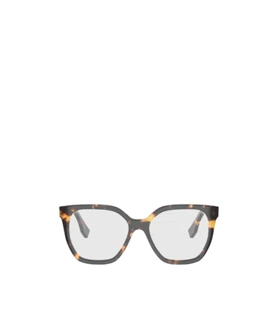 Fendi Eyewear Butterfly Frame Glasses In Black