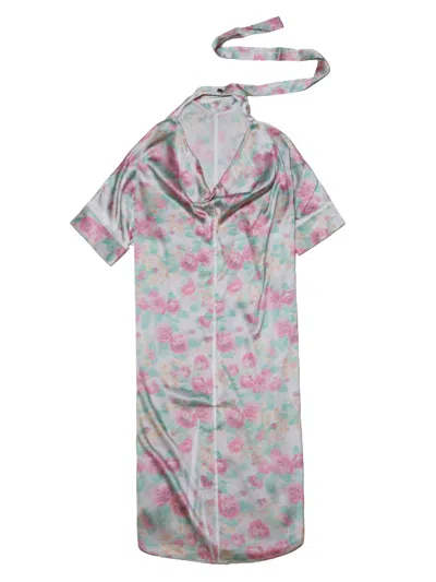 Acne Studios Patterned Dress In Gray