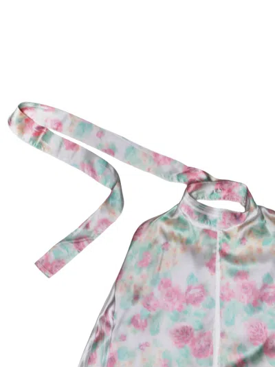 Acne Studios Patterned Dress In Gray