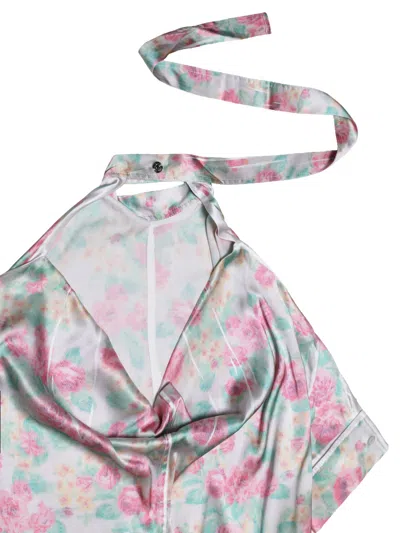 Acne Studios Patterned Dress In Gray