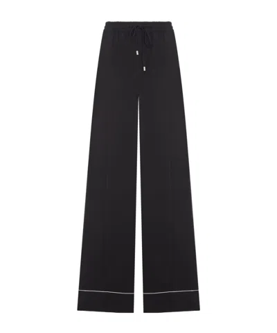 Sportmax Drawstring Piped Trousers In Black