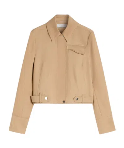 Sportmax Belted Flap-pocket Jacket In Neutral