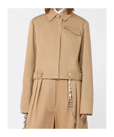 Sportmax Belted Flap-pocket Jacket In Neutral