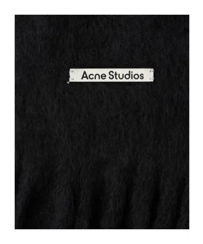 Acne Studios Mohair  Wool Scarf In Black