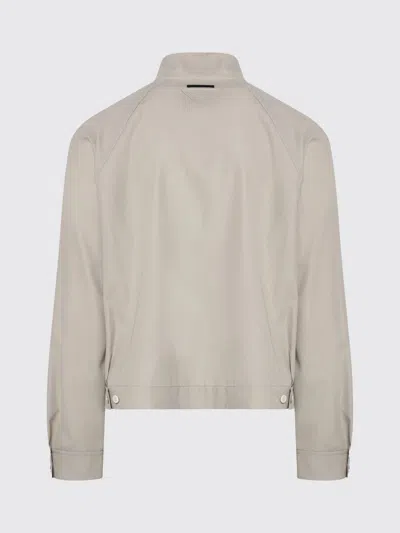 Prada Structured Jacket High Collar Button Cuffs In Neutral