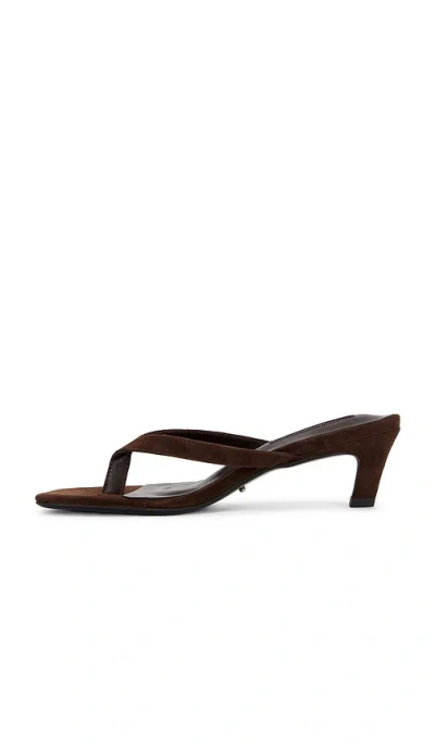 Tony Bianco Topaz Thong Heeled Sandals Espresso Suede In Brown