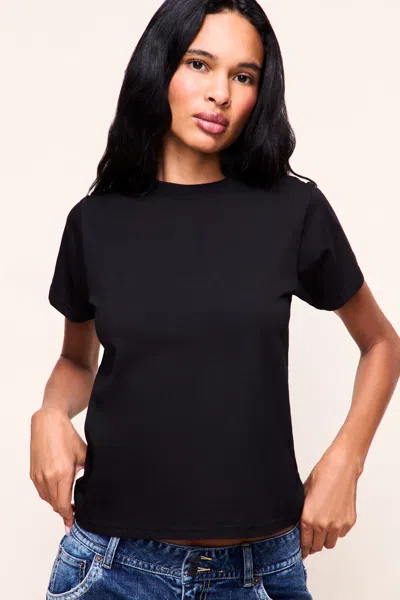 Danielle Guizio Ny The Everyday Relaxed Tee In Black