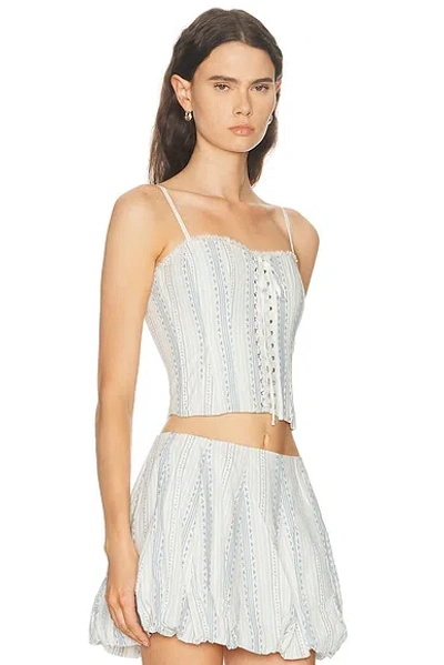 Loveshackfancy Bensen Bustier Top In White