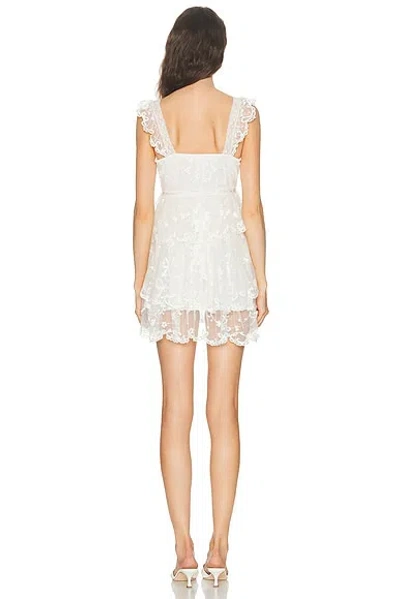 Loveshackfancy Tuli Lace Layered Ruffle Minidress In White