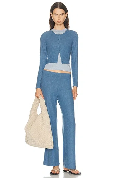 Leset Lauren Crop Cardigan Ii In Blue