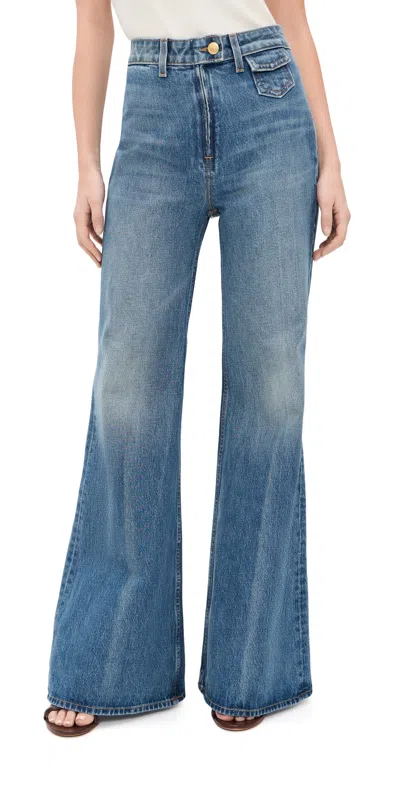 Ulla Johnson Odelia Flared Jeans In Blue