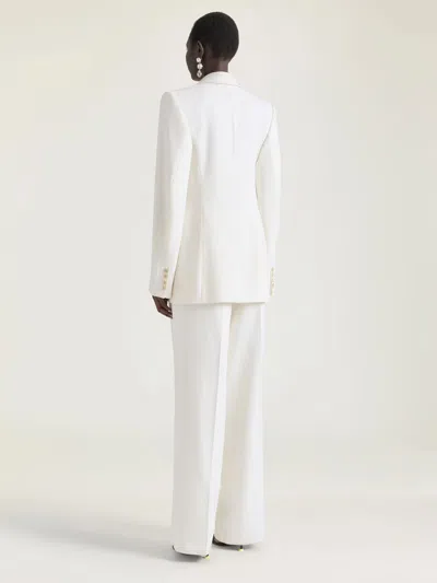 Givenchy Double-breasted Cocoon Jacket In Wool And Mohair In White