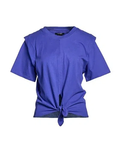 Isabel Marant Solid Color Short Sleeve T-shirt In Blue