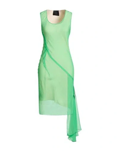 Givenchy Silk Chiffon Minidress With Side Drape In Green