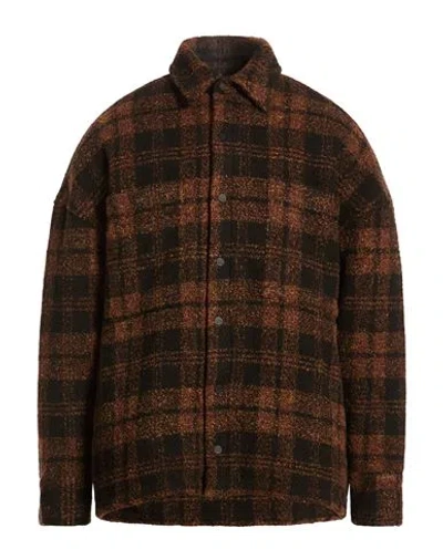 Nahmias Check-patterned Overshirt In Brown