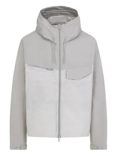 Y-3 Hooded Jacket Long Sleeves Chest Pocket In Gray