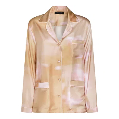 Fabiana Filippi Printed Pyjama-style Shirt In Neutral