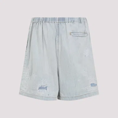 Acne Studios Distressed Denim Shorts Featuring Back Pocket In Blue