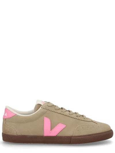 Veja Sneakers Volley Suede Taupe Malibu Bark In Gray