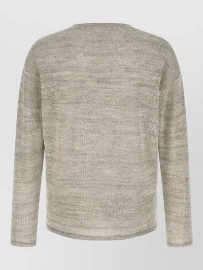 Roberto Collina Long-sleeve Knitted Pullover In Gray