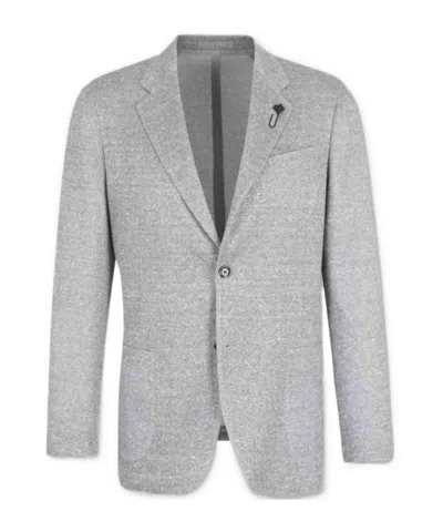 Lardini Single-breasted Tailored Blazer In Gray