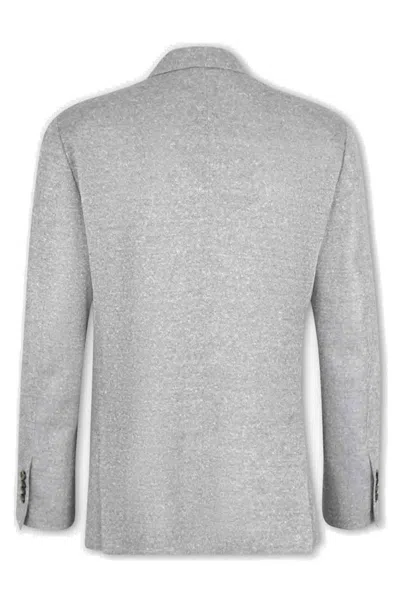 Lardini Single-breasted Tailored Blazer In Gray