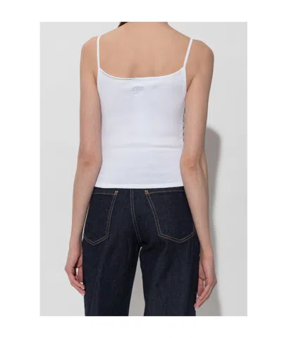 Dsquared2 Side Lace-up Camisole Top In White