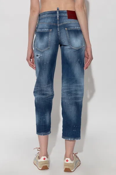 Dsquared2 Jenna Distressed Jeans In Blue
