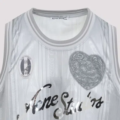 Acne Studios Lightweight Silver Graphic Tank