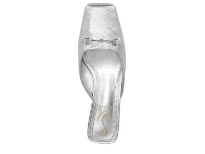 Sam Edelman Ollie Square Toe Bit Mule In Silver